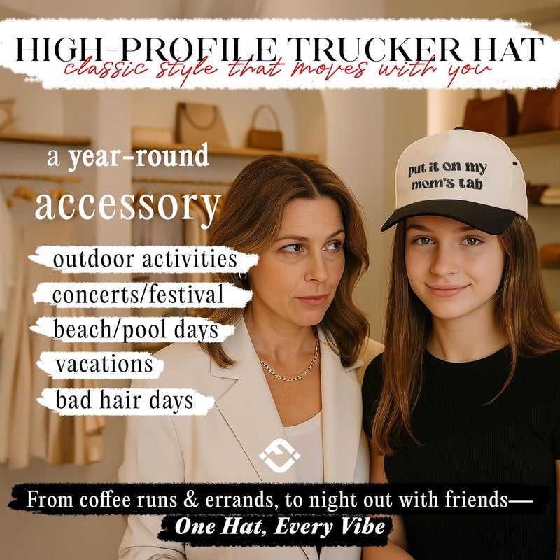 Funky Junque Trucker Hat Women Men 2-Tone Baseball Cap – Vintage Western Style Embroidered Snapback, Premium Cotton Blend - Image 4